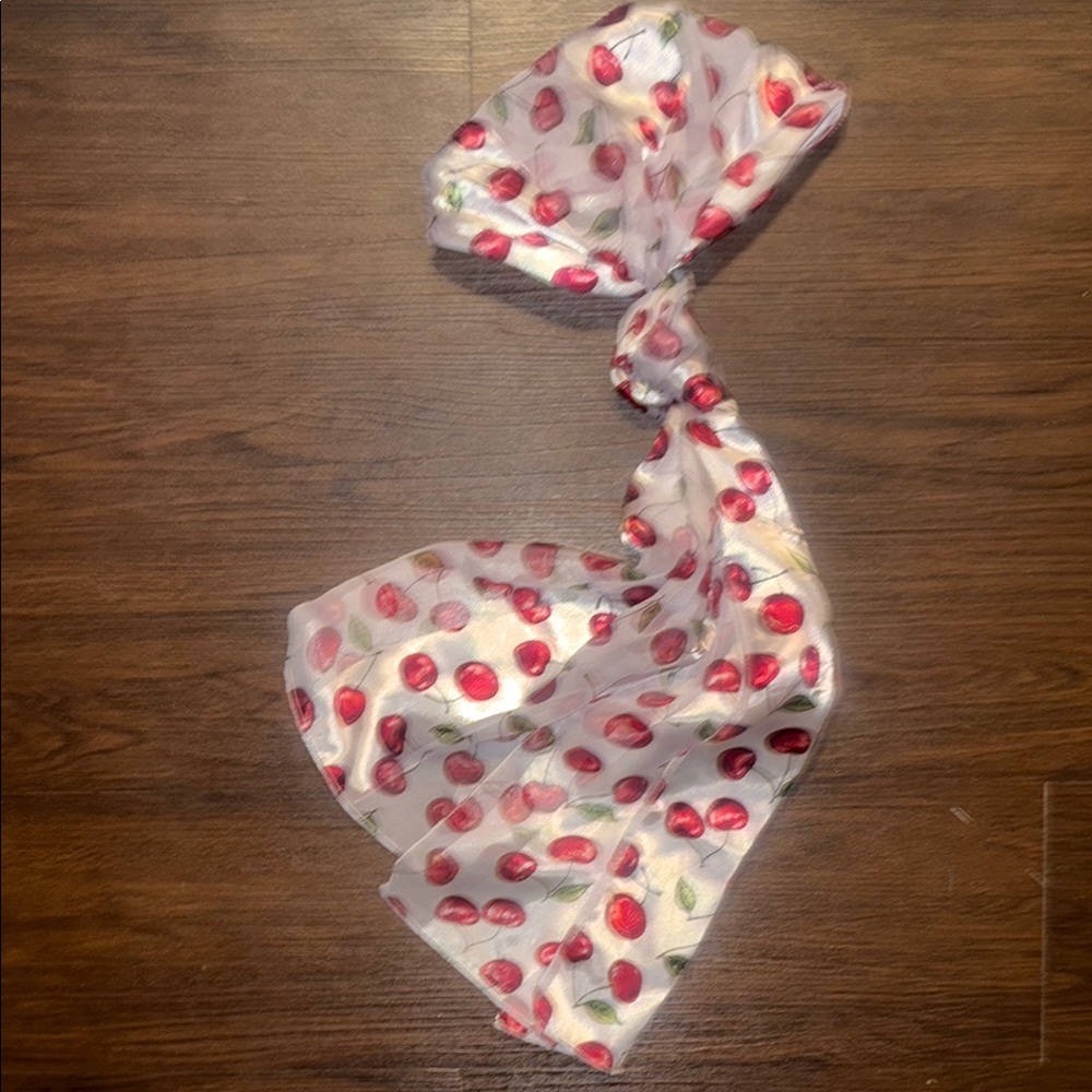 Cherry Print Sheer Scarf